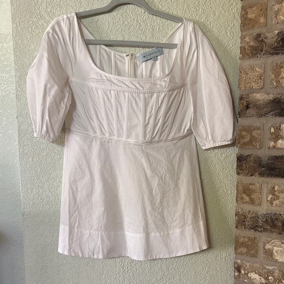 Tuckernuck Tops - Tuckernuck White Square-Neck Puff Sleeve Top